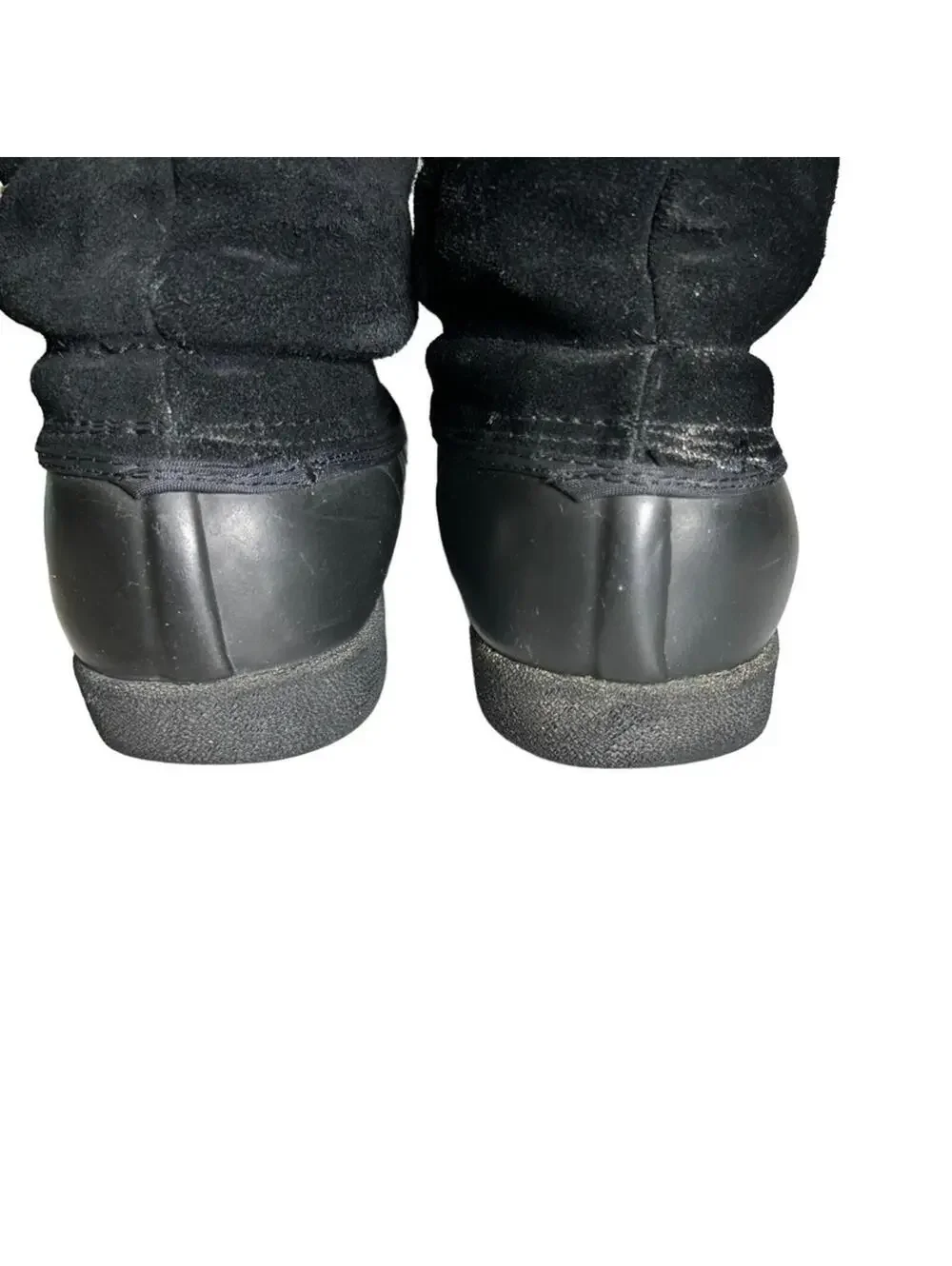 Vintage L.L. Bean Women’s Black Suede & Leather Pull-On Winter Boots